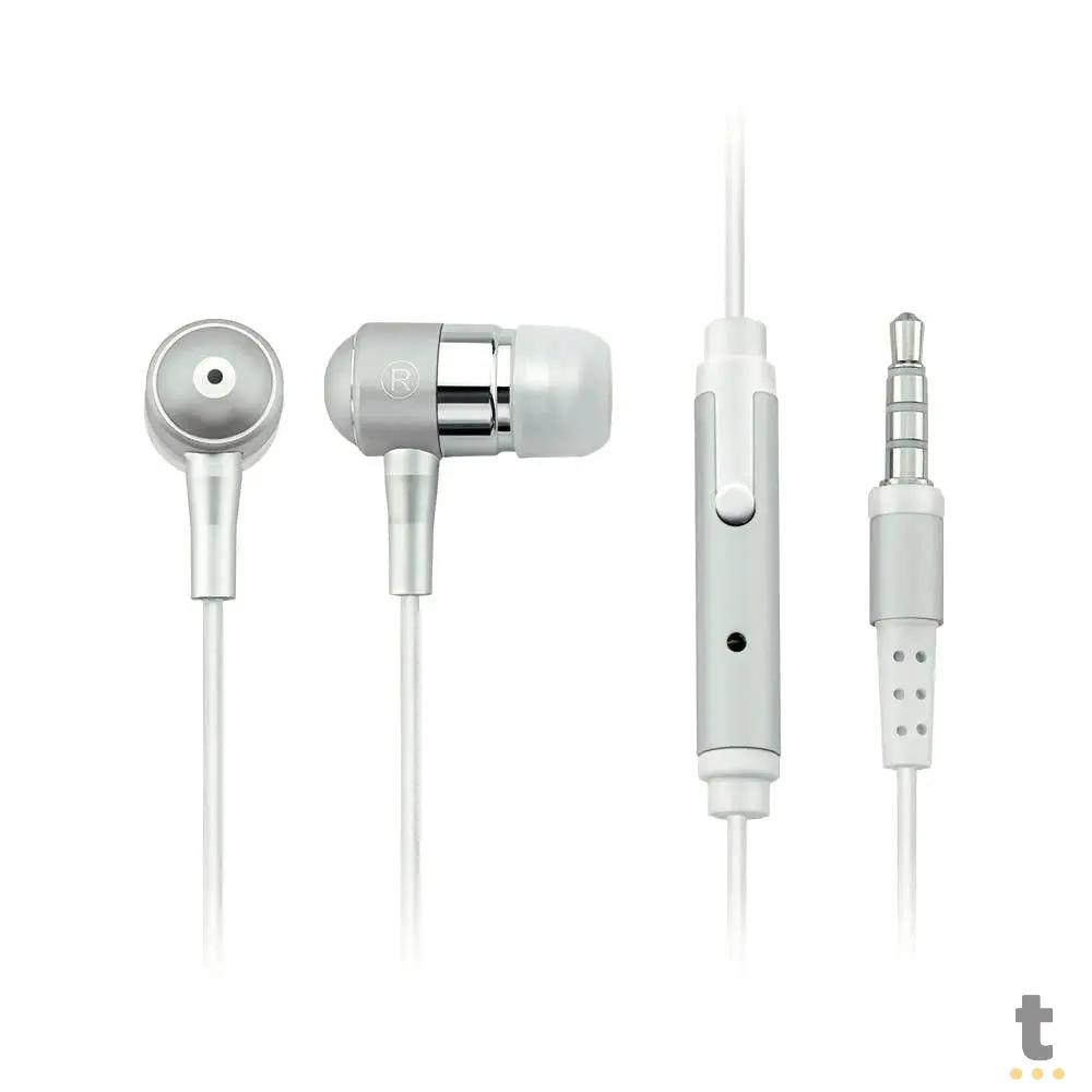 Fone De Ouvido Auricular P2 Com Fio Multilaser Prata - PH062 Truedata